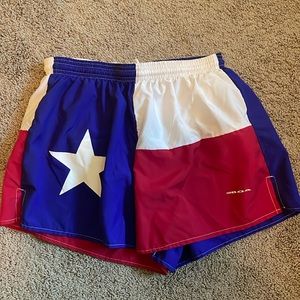 BOA Shorts Womens med Texas Flag Challenger Running Jogging Patriotic USA